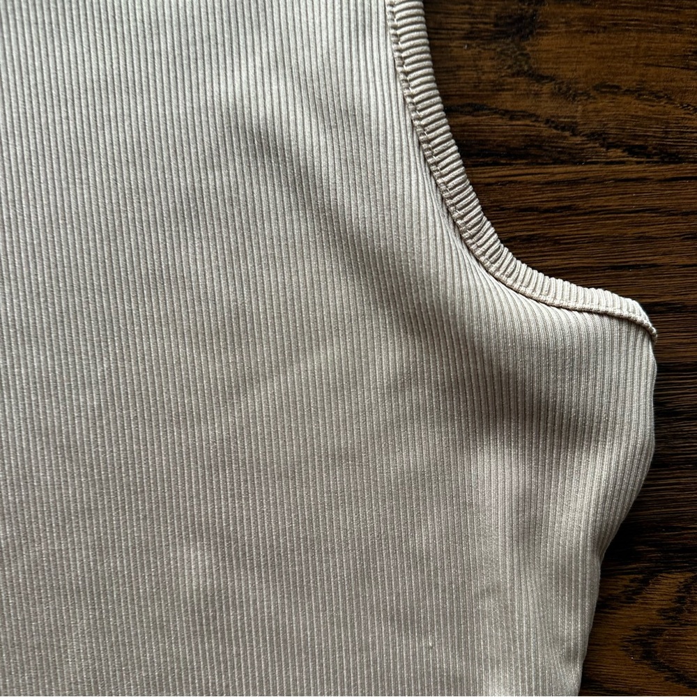 SHEIN Nude Ribbed Sleeveless high neck Bodysuit - Picture 6 of 16